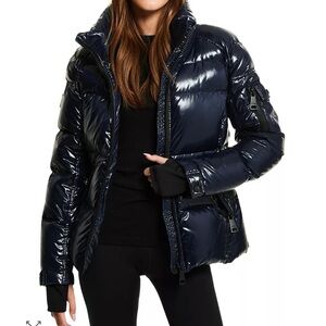 SAM. Glossy Navy Puffer Jacket